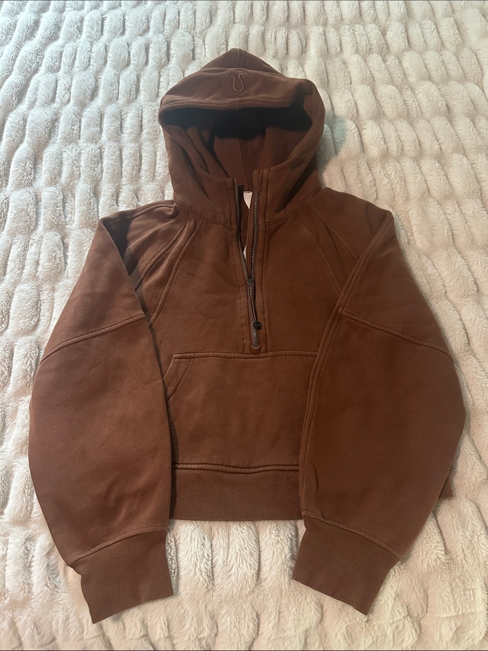 Lululemon Scuba Espresso Brown Half-Zip Hoodie Sweater XS/S